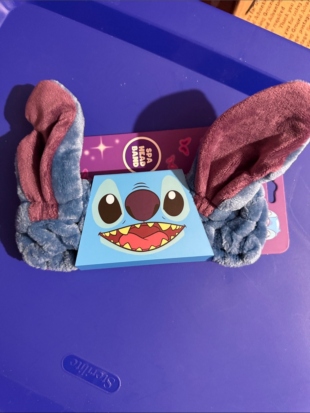 Disney Stitch Plush Ear Headband - Blue and Purple